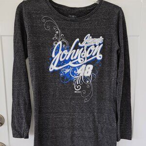 Ladies Hendrick Motor Sports Jimmie Johnson # 48 Long Sleeve T shirt. Size S